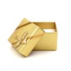 Pudełko papierowe na piercing i biżuterię z kokardką - złote