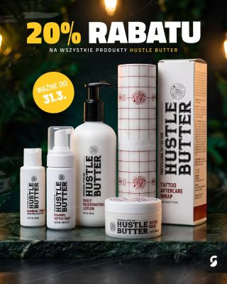 🔥 20 % zniżki na produkty Hustle Butter Stan skóry podczas pracy, delikatne oczyszczanie oraz odpowiednia pielęgnacja po...