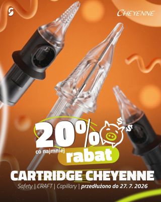 Ostatnie 5 dni na zakup popularnych cartridge Cheyenne z rabatem od 20%! 🔥 Przedłużona promocja kończy się już 27.07.2026....