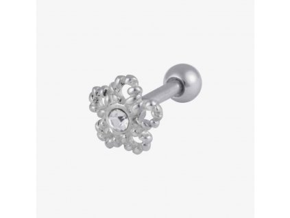 Earbarbell Jewelled Flower Steel Basicline