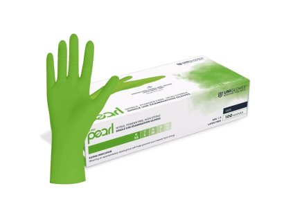 30587 1 unigloves nitrilove rukavice zelene lime pearl 100 ks m