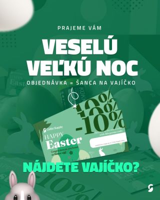 🐰 VESELÚ VEĽKÚ NOC od Celtic Supply! Do viac ako 100 objednávok teraz schovávame poukážku na zľavu 10 % na celý ďalší...