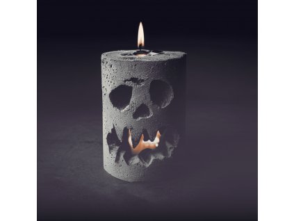 Spooky betonová svíčka (1)