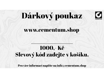 darkovy poukaz cementum shop