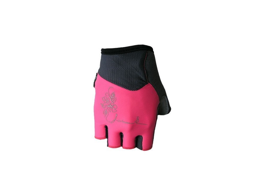 Cyklistické rukavice POLEDNIK Chloris dámské růžová neon