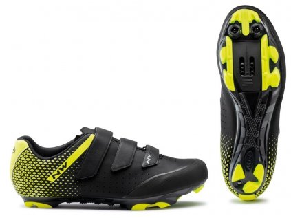 Cyklistické tretry NW Origin 2 black-yellow fluo