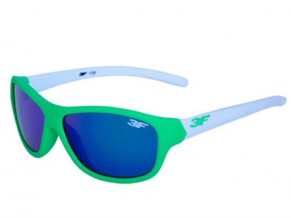 Brýle na kolo 3F Rubber dětské zelená-bílá