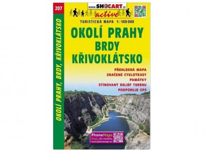 Mapa SHOCART č. 207 Okolí Prahy, Brdy - turistická 1 : 100 000