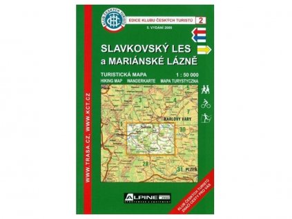 Mapa KČT č.2 Slavkovský les a Mariánskolázeňsko 1 : 50 000