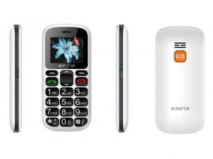 Telefon ALIGATOR A321 Senior Dual SIM bílá