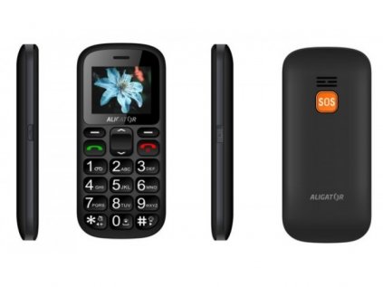 Telefon ALIGATOR A321 Senior Dual SIM šedá-černá