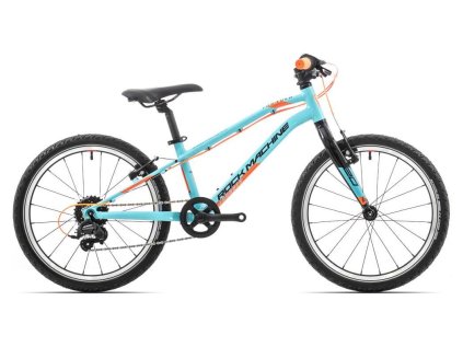 Dětské kolo ROCK MACHINE Thunder 20 VB 2023 gloss neon cyan-black-orange