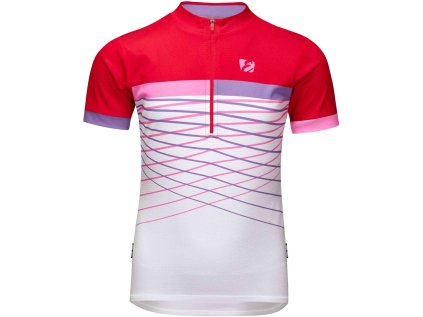 Dres na kolo ETAPE Lucky dětský bílá-růžová