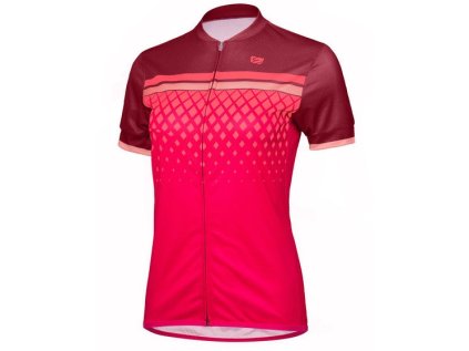 Dres na kolo ETAPE Diamond dámský bordeaux-růžová