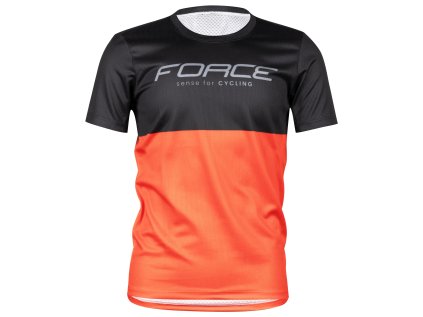 Dres na kolo FORCE Kid MTB Cheery dětský černá-oranžová