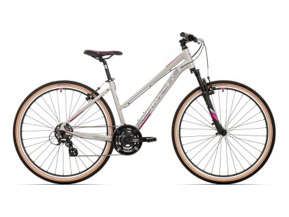 Kolo cross ROCK MACHINE Crossride 100 lady 2021 gloss light grey-dark grey-new pink