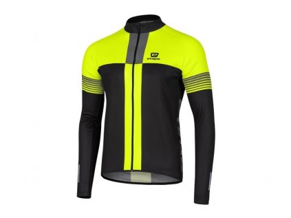 Dres na kolo ETAPE Comfort dlouhý rukáv pánský černá-žlutá fluo