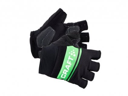 Cyklistické rukavice CRAFT Classic Men černá-zelená