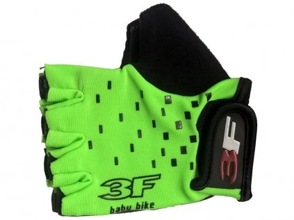 Cyklistické rukavice 3F Kids dětské zelená