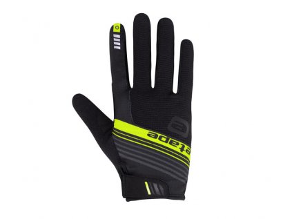 Cyklistické rukavice ETAPE Spring+ černá-žlutá fluo