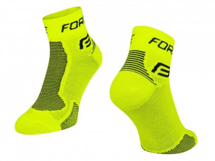 Cyklo ponožky FORCE 1 fluo-černá