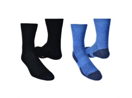 Trekové ponožky VAVRYS Light Trek CMX 2020 - 2 páry černá-modrá
