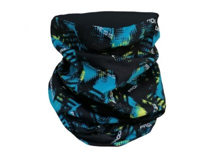 Multifunkční šátek PROGRESS Tube (tubus) černá-limetka camo