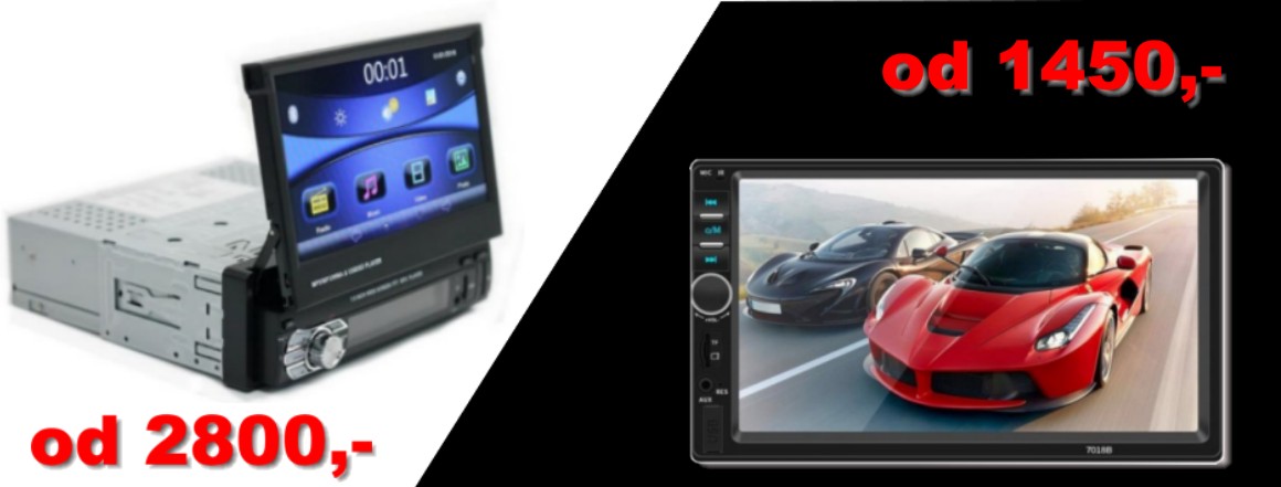 Autorádia 1din a 2din zrcadlení android gps handsfree