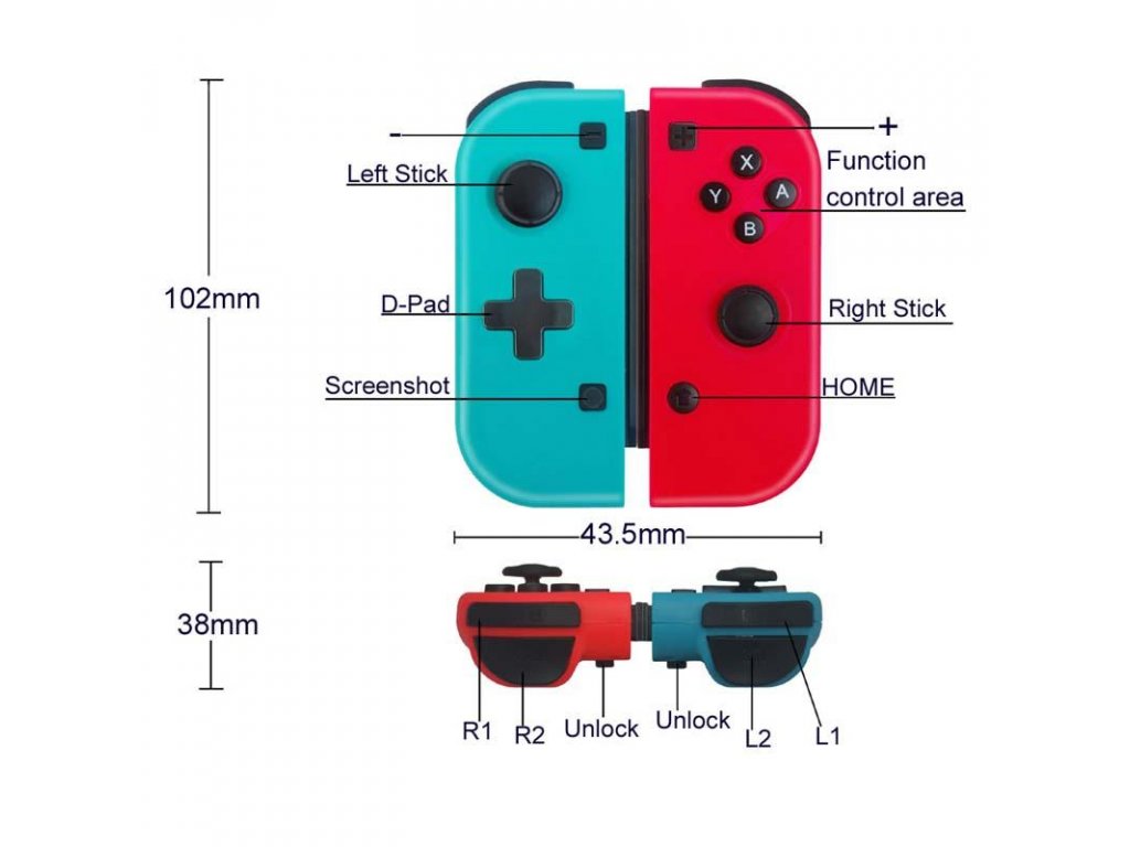 Switch Joy-Con, bezdrátové ovladače, kompabilní Nintendo