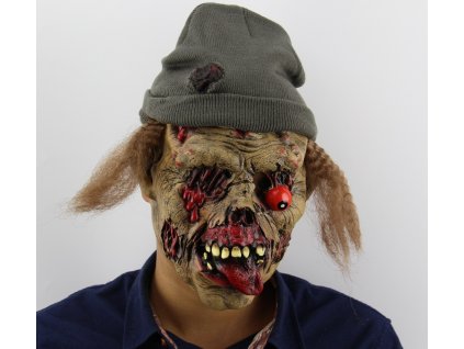 Latexová maska „Zombie s čepicí“
