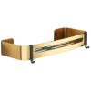 Tuqiu prateleira do banheiro fixado na parede titular de armazenamento do banheiro prateleira canto escovado ouro (2)