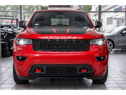 JEEP GRAND CHEROKEE IV WK2 2017-2021 PO DRUHÉM FACELIFTU ČERNÝ KOMPLETNÍ PŘEDNÍ NÁRAZNÍK S PDC BEZ PODLOŽKY 68333498AA