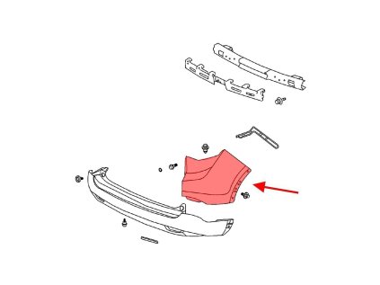 120179 zadni naraznik pravy roh honda cr v iv 2012 2015 pred faceliftem 04717t0aa90zz