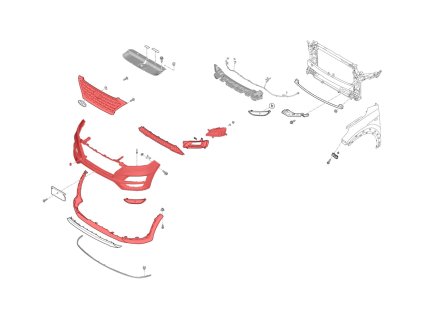 Přední nárazník s drl led světly HYUNDAI TUCSON III TL 2018-2020 FACELIFT 86511D3500
