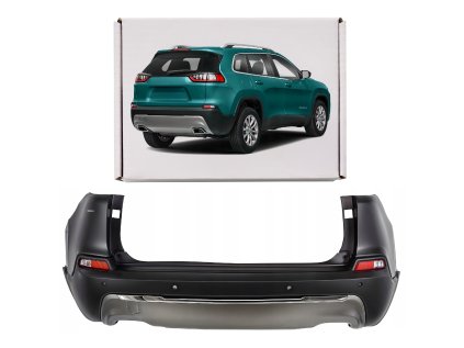 JEEP CHEROKEE V KL 2018-2023 PO FACELIFTU KOMPLETNÍ ZADNÍ NÁRAZNÍK BEZ PDC 68407957AA