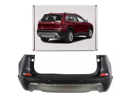 JEEP CHEROKEE V KL 2018-2023 PO FACELIFTINGU KOMPLETNÍ ZADNÍ NÁRAZNÍK S 4xPDC 68407957AA