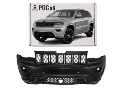 120584 predni naraznik s pdc bez ostrikovacu s cernou mrizkou jeep grand cherokee iv wk2 2017 2021 po druhem faceliftu 68333498aa
