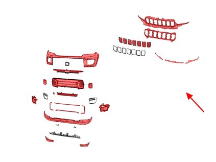 Přední nárazník JEEP GRAND CHEROKEE V WL 2021+ OVERLAND 68238440AA