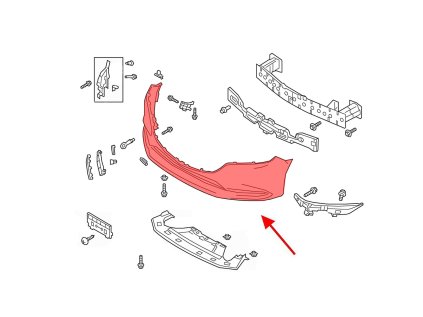 120980 predni naraznik pod pdc mazda 6 iii gj 2018 po druhem faceliftu gsj850031bb