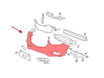 121088 horni cast predniho narazniku opel mokka x j13 2016 2020 po faceliftu 42645803