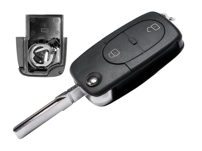 Náhradní obal klíče 2-tlačítkový, AUDI A3 A4 A6 A8 TT HU66 (HAA)