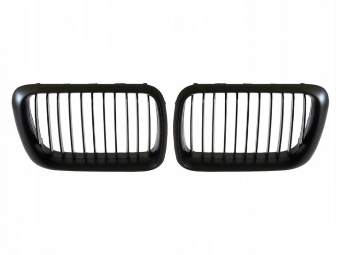 2642 predni maska ledvinky mrizky cerna matna bmw 3 e36 1996 1999 sada l p