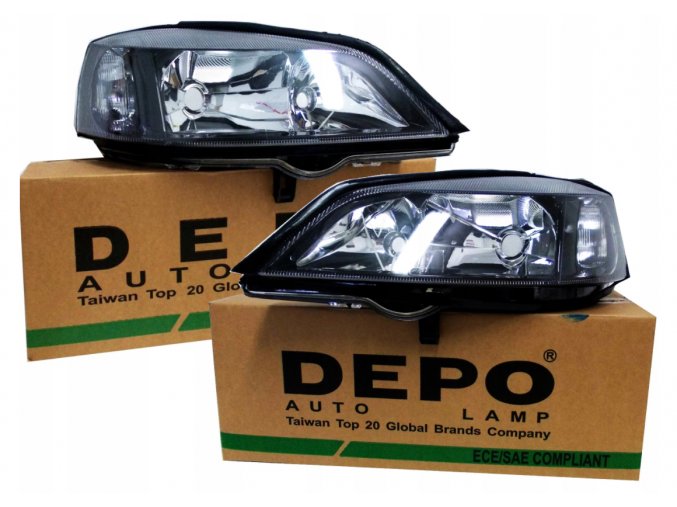 Přední světla Opel Astra II G (98-09) H7+HB3 L+P DEPO
