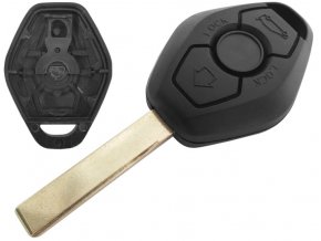 Náhradní obal klíče 3-tlačítkový, BMW 3 E46 5 E39 7 E38 X5 E53 (HU92)