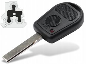 Náhradní obal klíče 3-tlačítkový, BMW 3 E36 E46 5 E39 7 E38 (HU92)