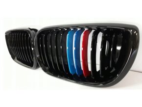 4004 1 predni maska ledvinky mrizky bmw 3 e46 01 04 trikolora m sada l p