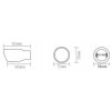 1091 1 inox 9997 mt17b koncovka vyfuku 125x75x75mm matna cerna barva