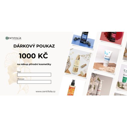 Darčekový poukaz v hodnote 1 000 Kč