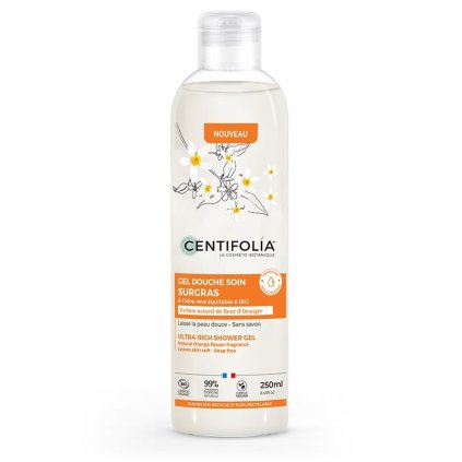 gel douche soin surgras fleur d oranger