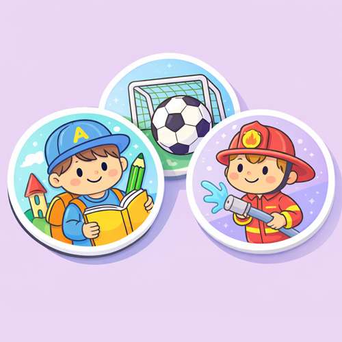 Placky a magnetky s potlačou